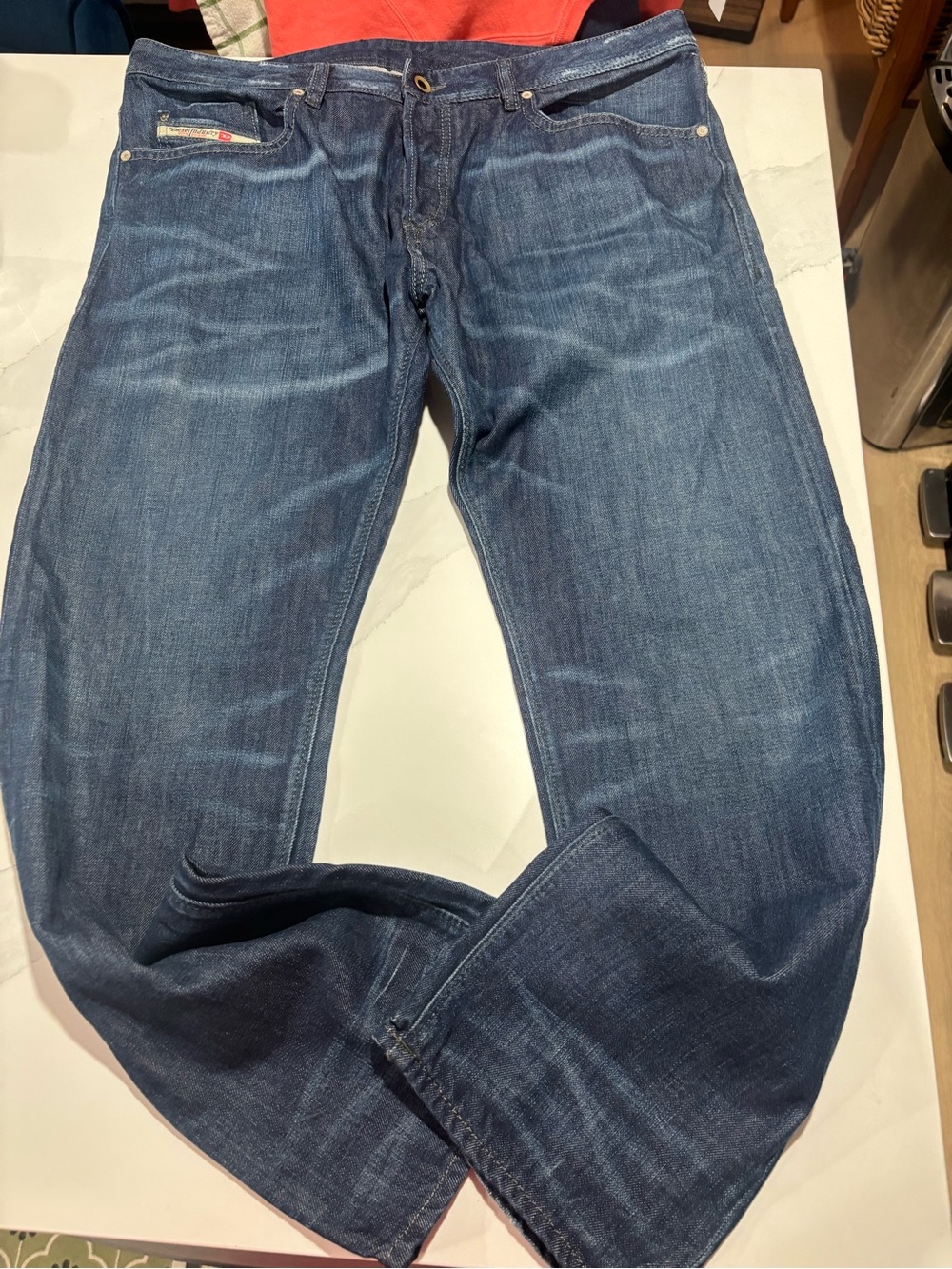 Diesel Buster Men's Straight Jeans with button fly